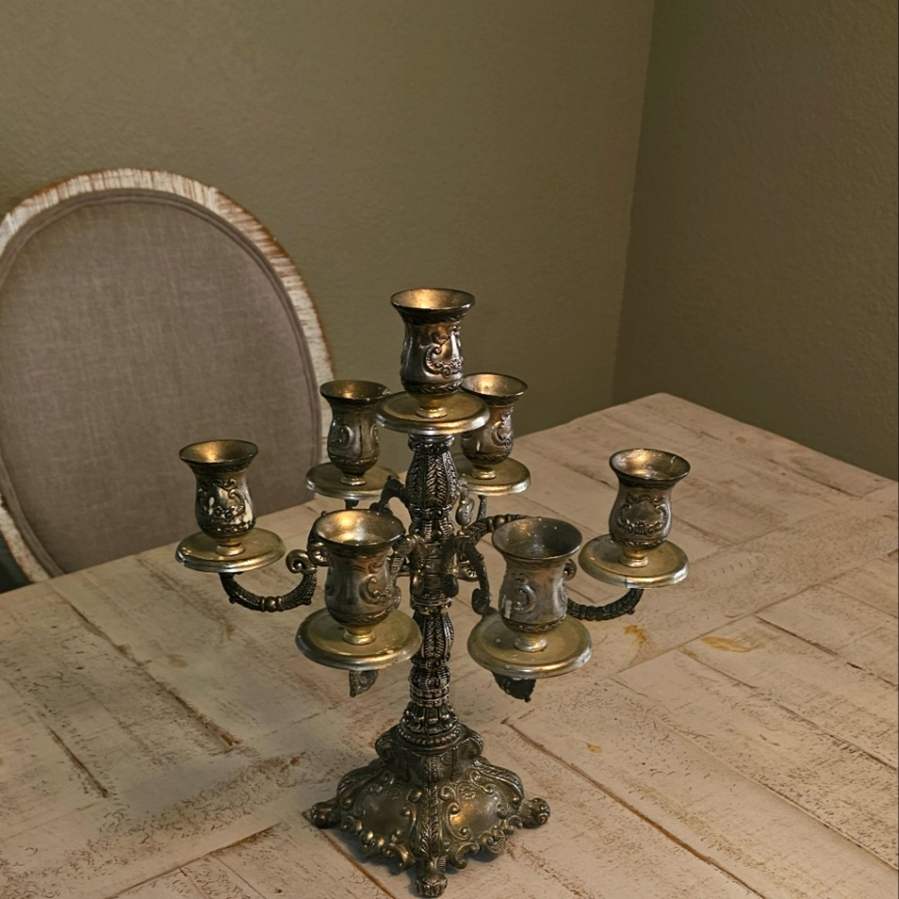 Antique US  7- head Silver Plated Candlesticks